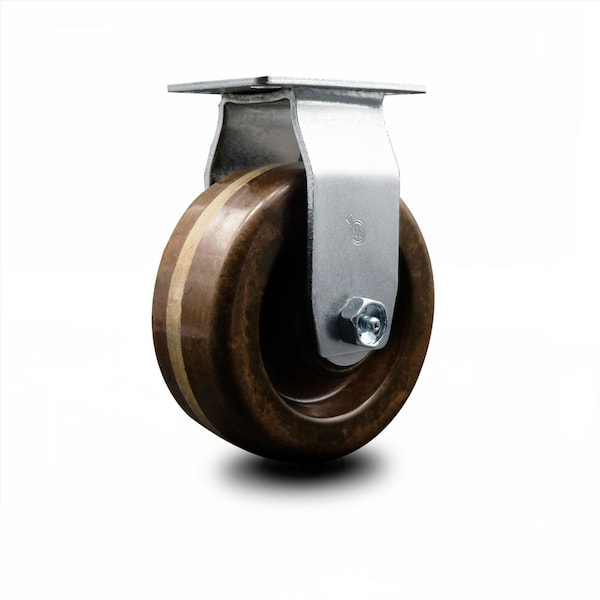 5 Inch High Temp Phenolic Wheel Rigid Caster with Roller Bearing